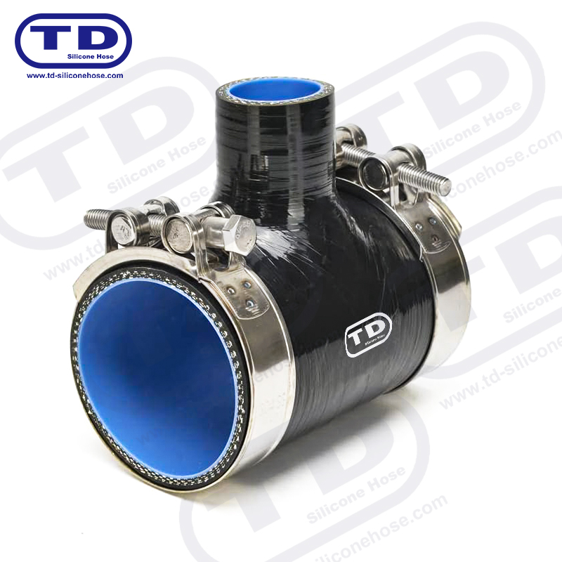 Tubo di silicone a forma di T.