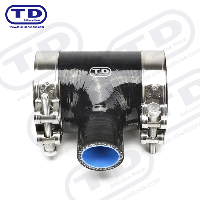 Tubo di silicone a forma di T.