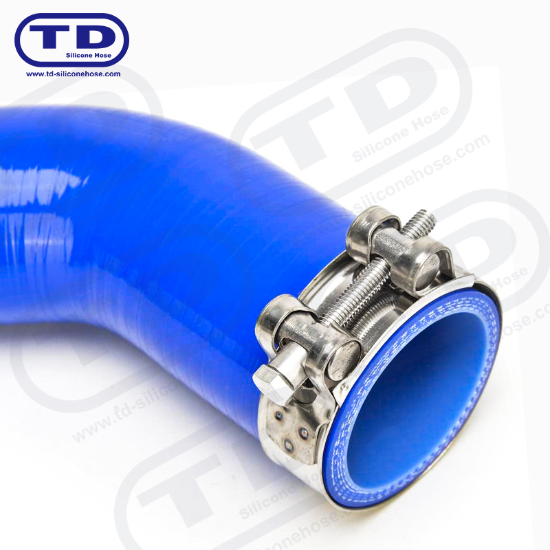 Tubo a gomito in silicone 45 °