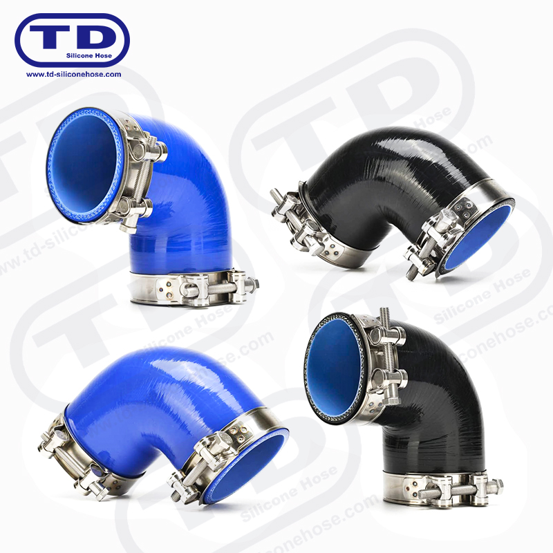 Tubo a gomito in silicone 90 °