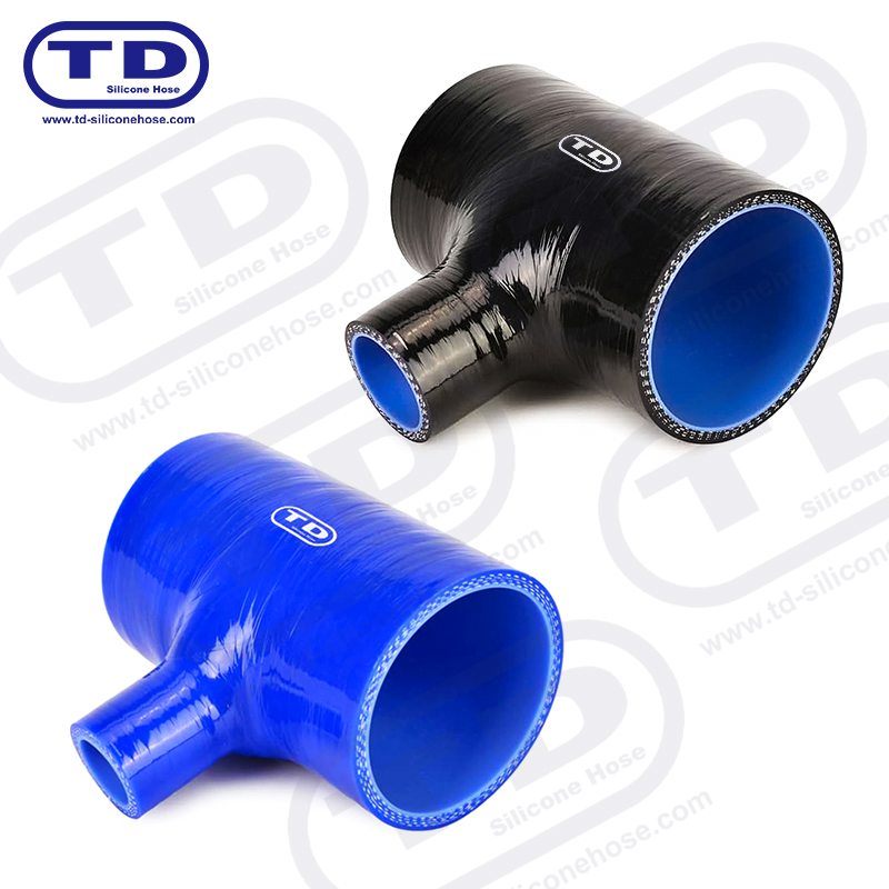 Tubo di silicone a forma di T.