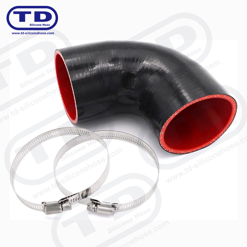 Tubo a gomito in silicone 90 °