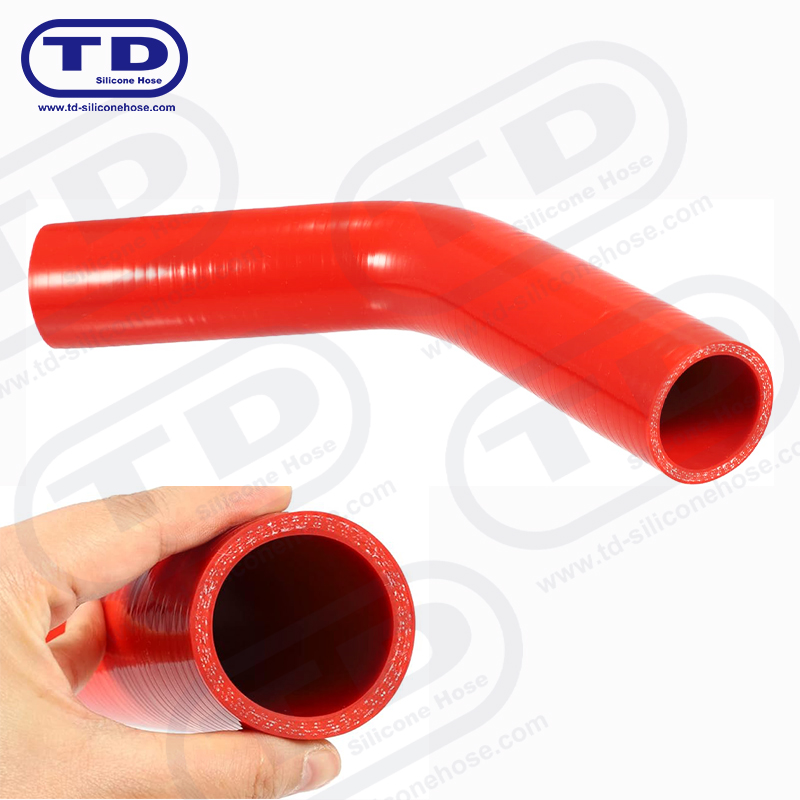 Tubo a gomito in silicone 45 °