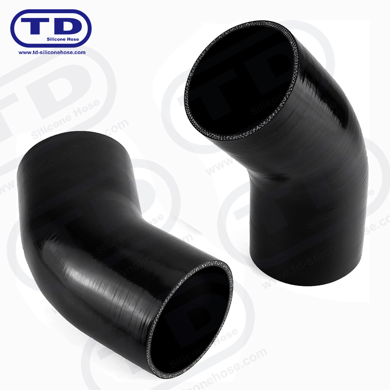 Tubo a gomito in silicone 45 °