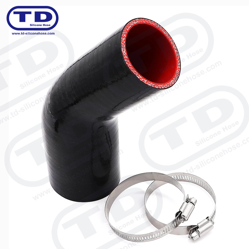 Tubo a gomito in silicone 45 °