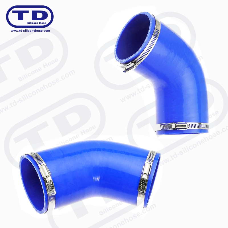 Tubo a gomito in silicone 45 °