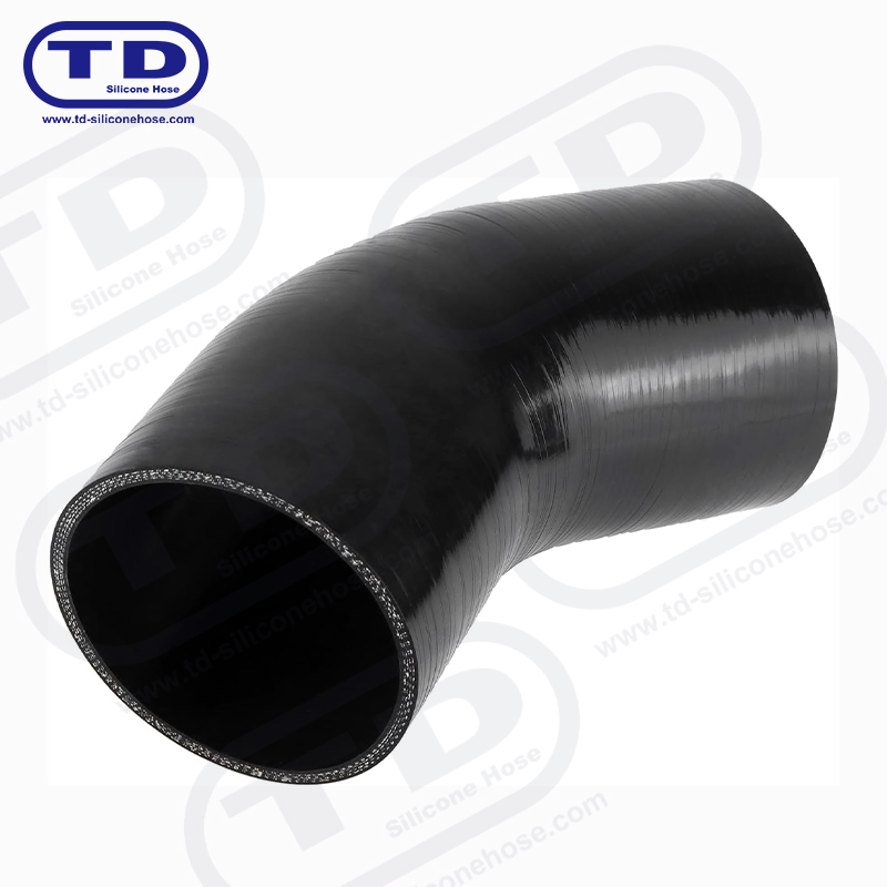 Tubo a gomito in silicone 45 °