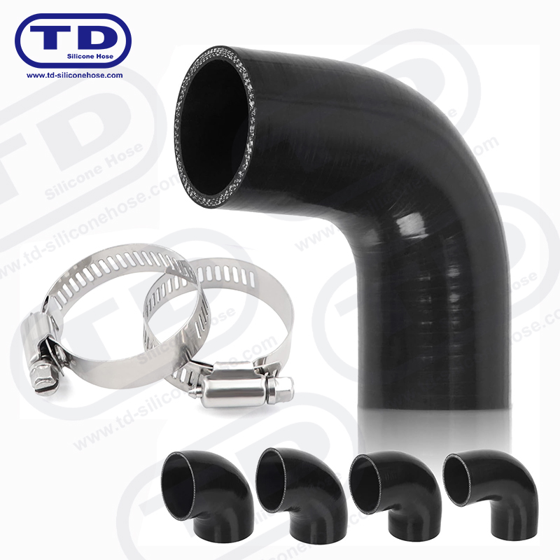 Tubo a gomito in silicone 90 °