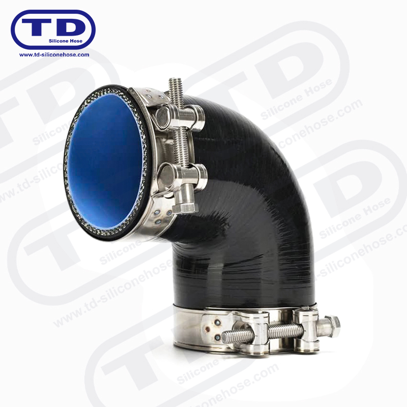 Tubo a gomito in silicone 90 °
