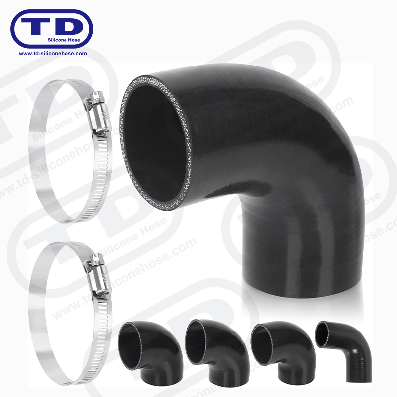 Tubo a gomito in silicone 90 °