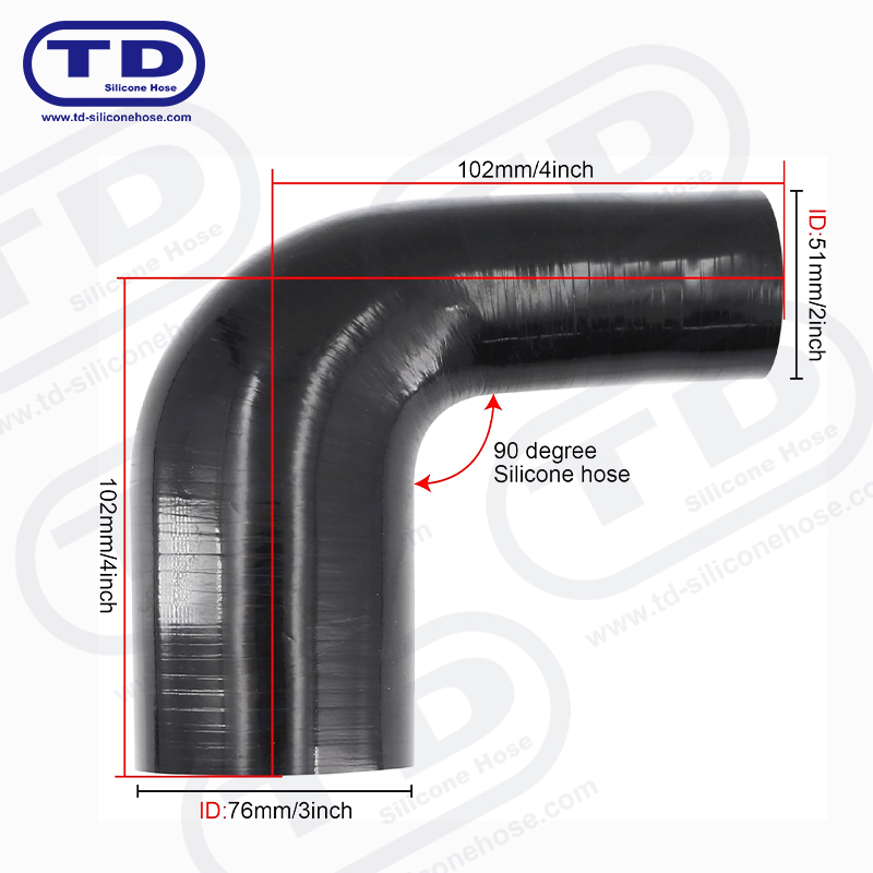 Tubo riduttore di silicone 90 °
