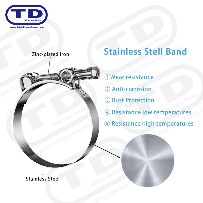 Morsetto per tubo di silicone a T del bullone pesante