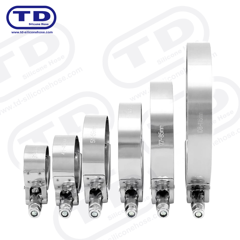 Morsetto per tubo di silicone a T del bullone pesante