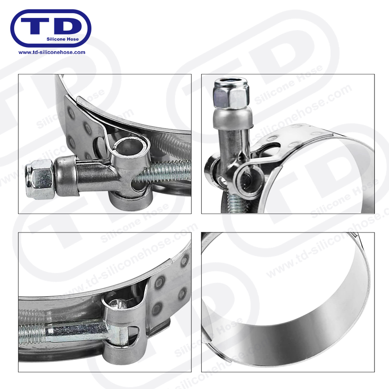 Morsetto per tubo di silicone a T del bullone pesante