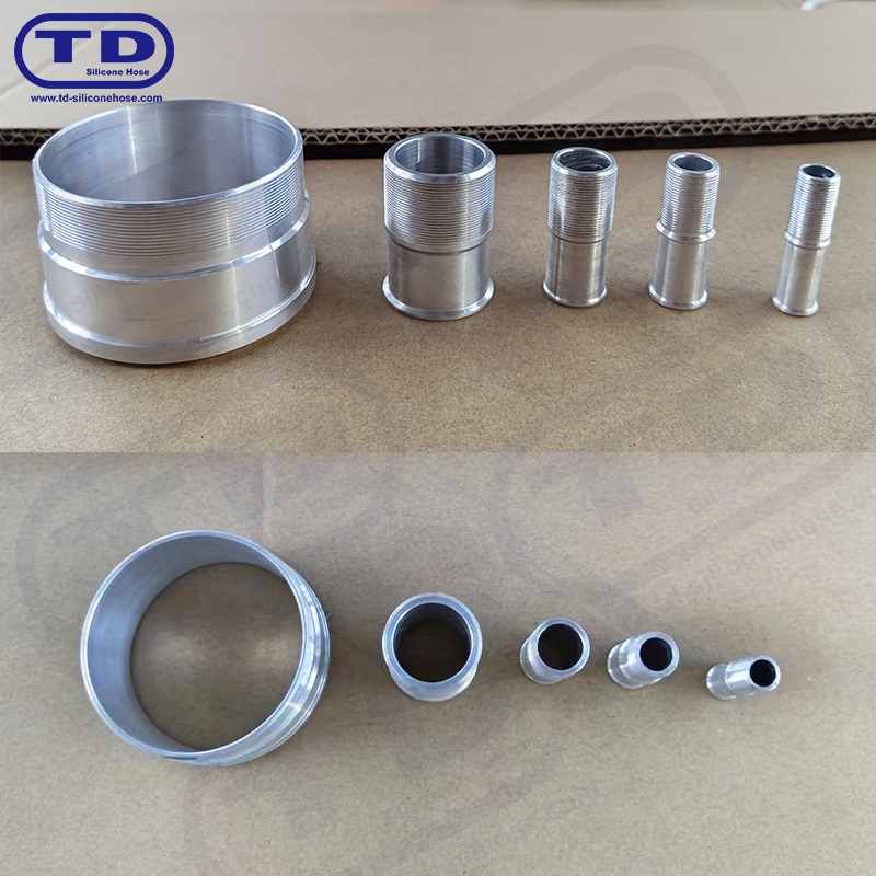 Raccordi in alluminio per tubo di silicone