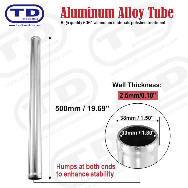 Tubo di alluminio OD: 38mm L: 500mm