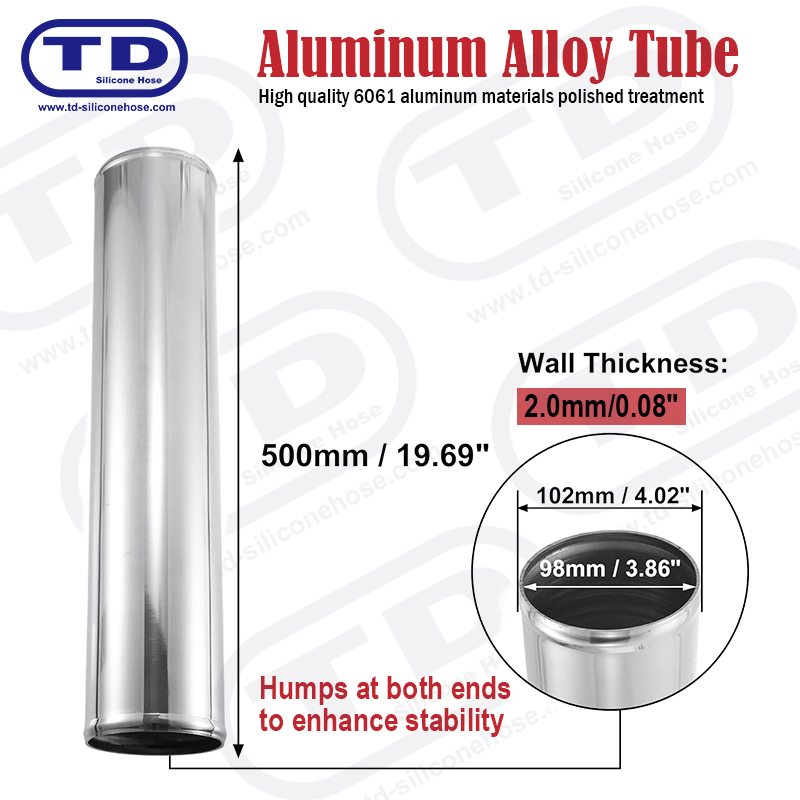 Tubo di alluminio OD: 104mm L: 500mm