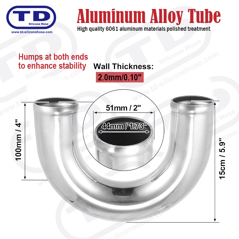 Tubo di alluminio 180 ° gomito OD: 2,0 