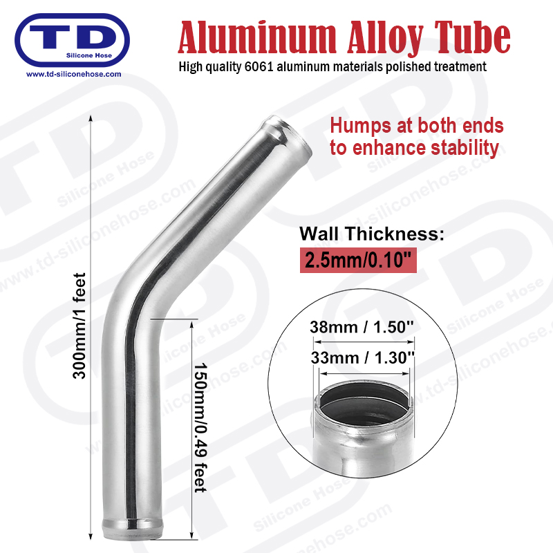 Tubo di alluminio 180 ° gomito OD: 1,5 