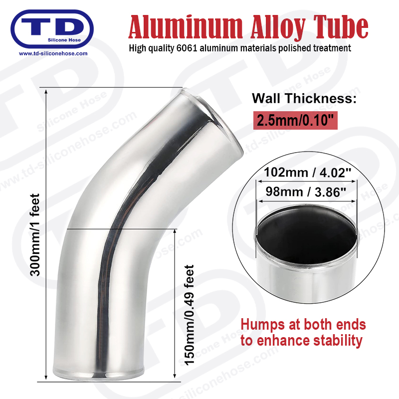 Tubo di alluminio 180 ° gomito OD: 1,5 